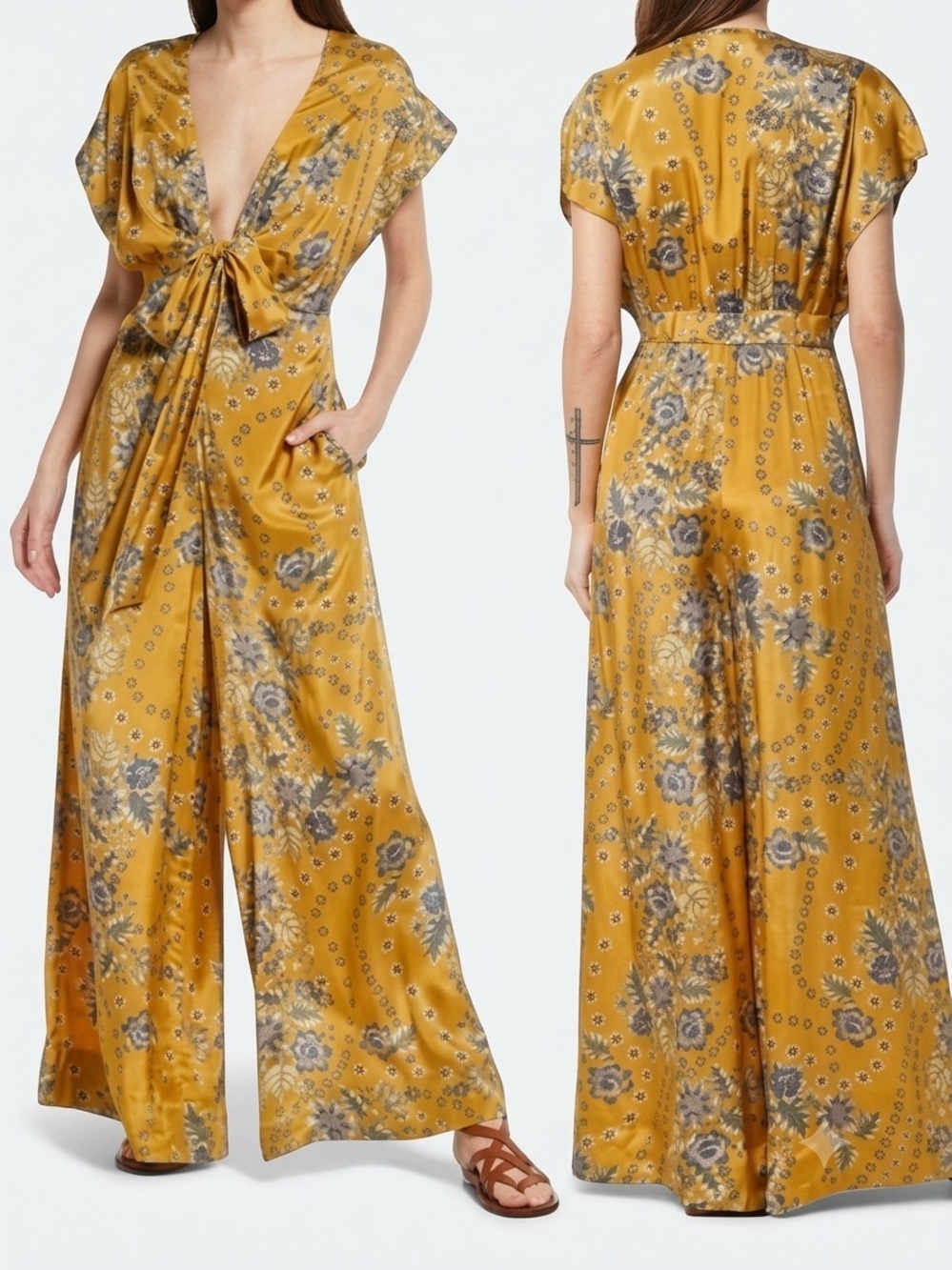 Free People In The Mood For Love Wide Leg Jumpsuit – Size XS